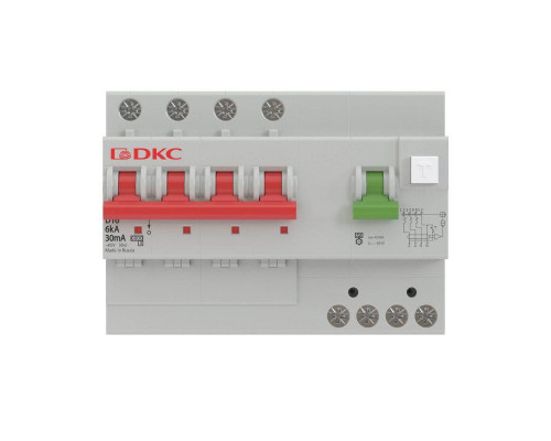 Выключатель автоматический дифференциального тока с защитой от сверхтоков YON MDV63-43C63-A 4п 100мА DKC MDV63-43C63-A