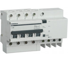 Выключатель автоматический дифференциального тока 4п 50А 100мА АД14 GENERICA IEK MAD15-4-050-C-100