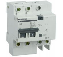 Выключатель автоматический дифференциального тока 2п 63А 300мА АД12 GENERICA IEK MAD15-2-063-C-300