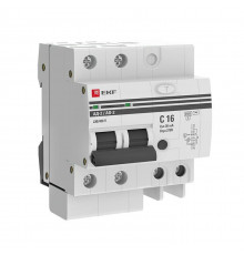 Выключатель автоматический дифференциального тока 2п 4мод. C 16А 30мА тип AC 4.5кА АД-2 PROxima EKF DA2-16-30-pro