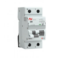 Выключатель автоматический дифференциального тока 1п+N C 25А 30мА тип A DVA-6 6кА AVERES EKF rcbo6-1pn-25C-30-a-av