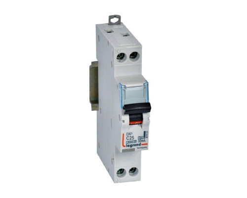 Выключатель автоматический дифференциального тока АВДТ DX3 1П+Н 6000А C25 30мА тип А 1мод. Leg 411133