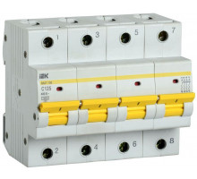 Выключатель автоматический модульный 4п C 125А 15кА ВА47-150 IEK MVA50-4-125-C