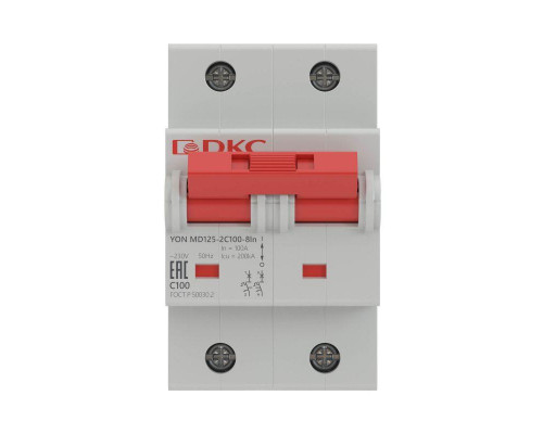 Выключатель автоматический модульный YON MD125-2C125-8ln DKC MD125-2C125